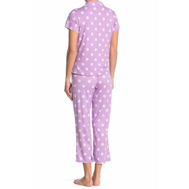Notchco Short Sleeve Shirt & Capris 2-Piece Pajama Set Lilac