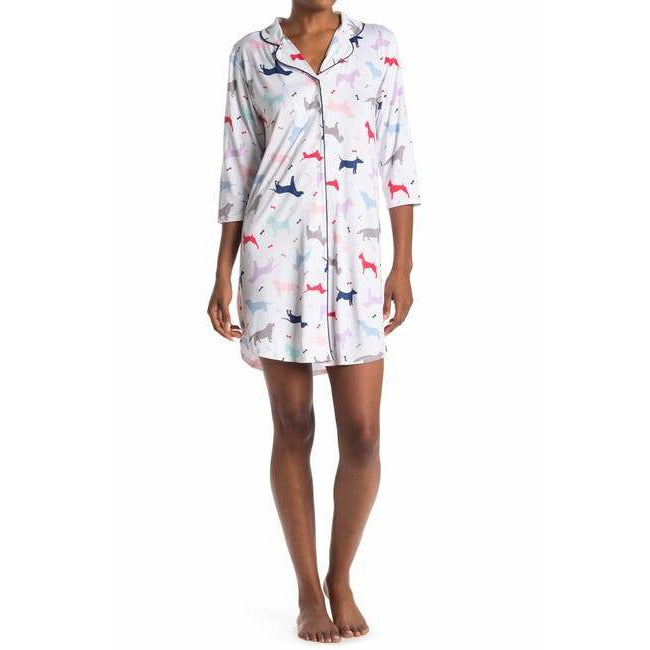 Notcho Printed Sleepshirt White