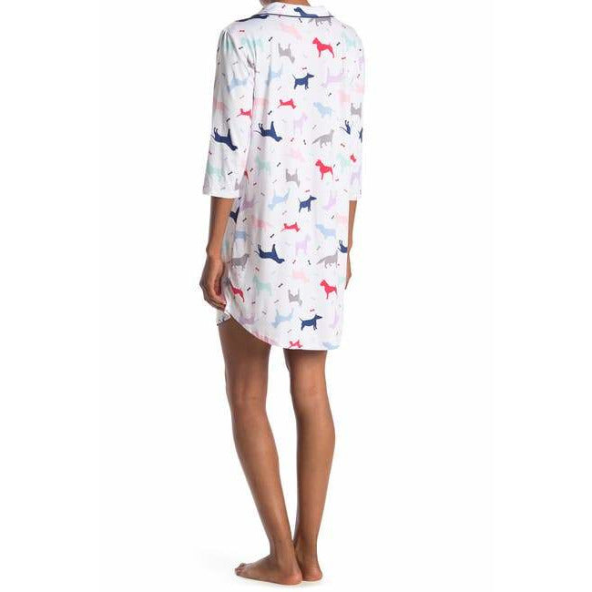 Notcho Printed Sleepshirt White
