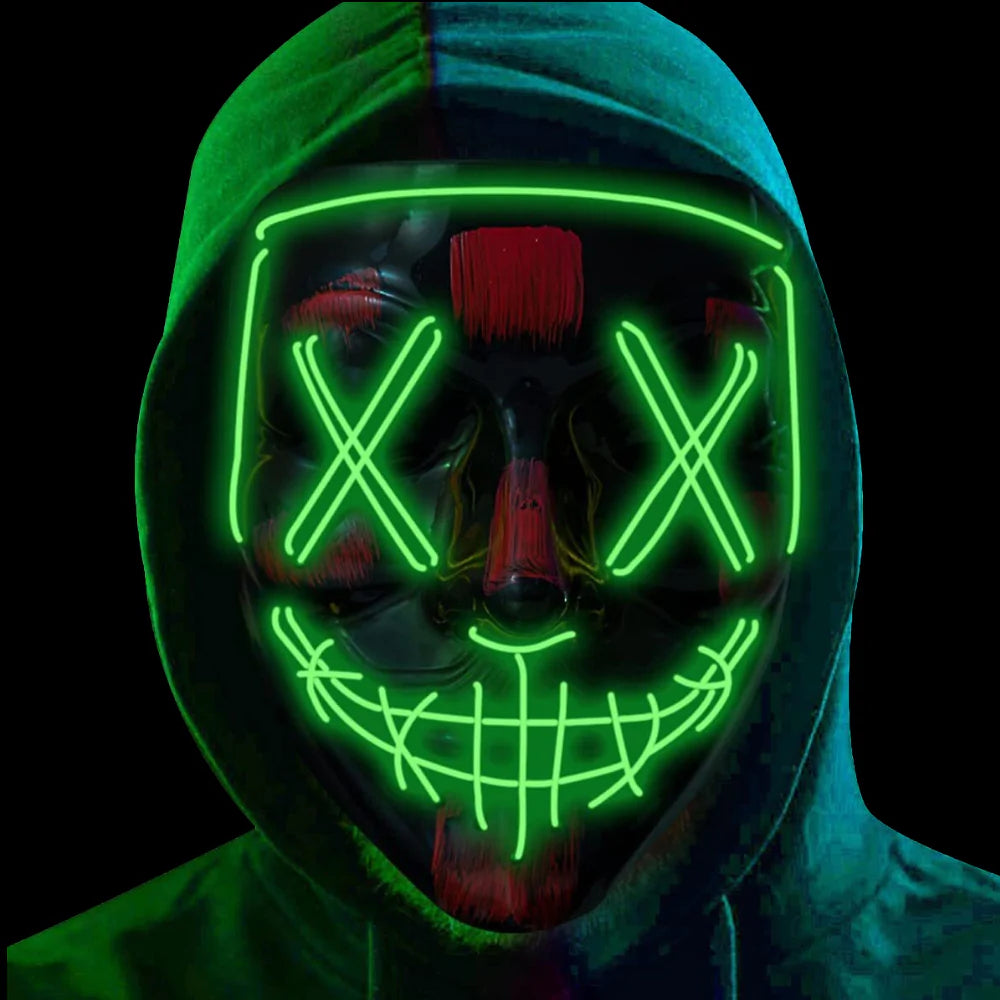 Neon Light Purge Inspired Masks