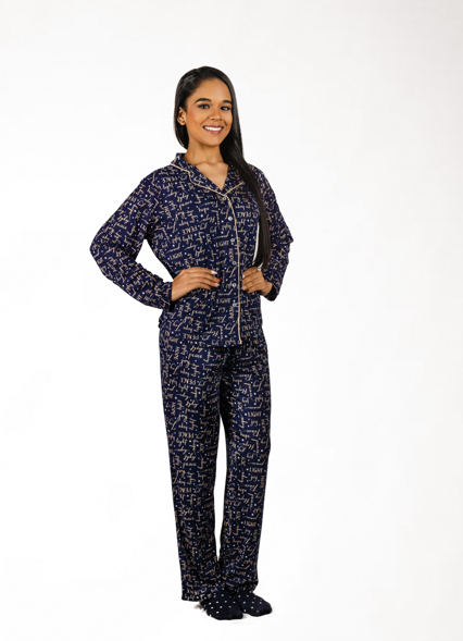 Notch long pajama set Midnight