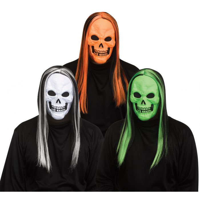 Neon Skiull Mask-Orange
