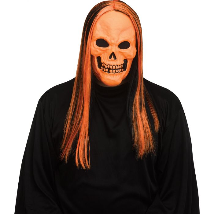 Neon Skiull Mask-Orange