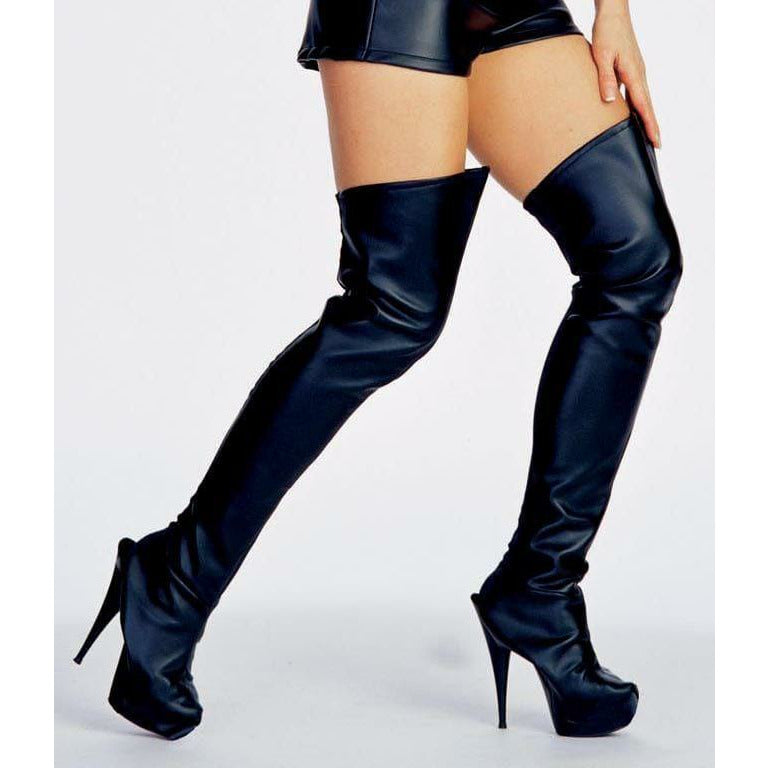Black thigh high boot tops