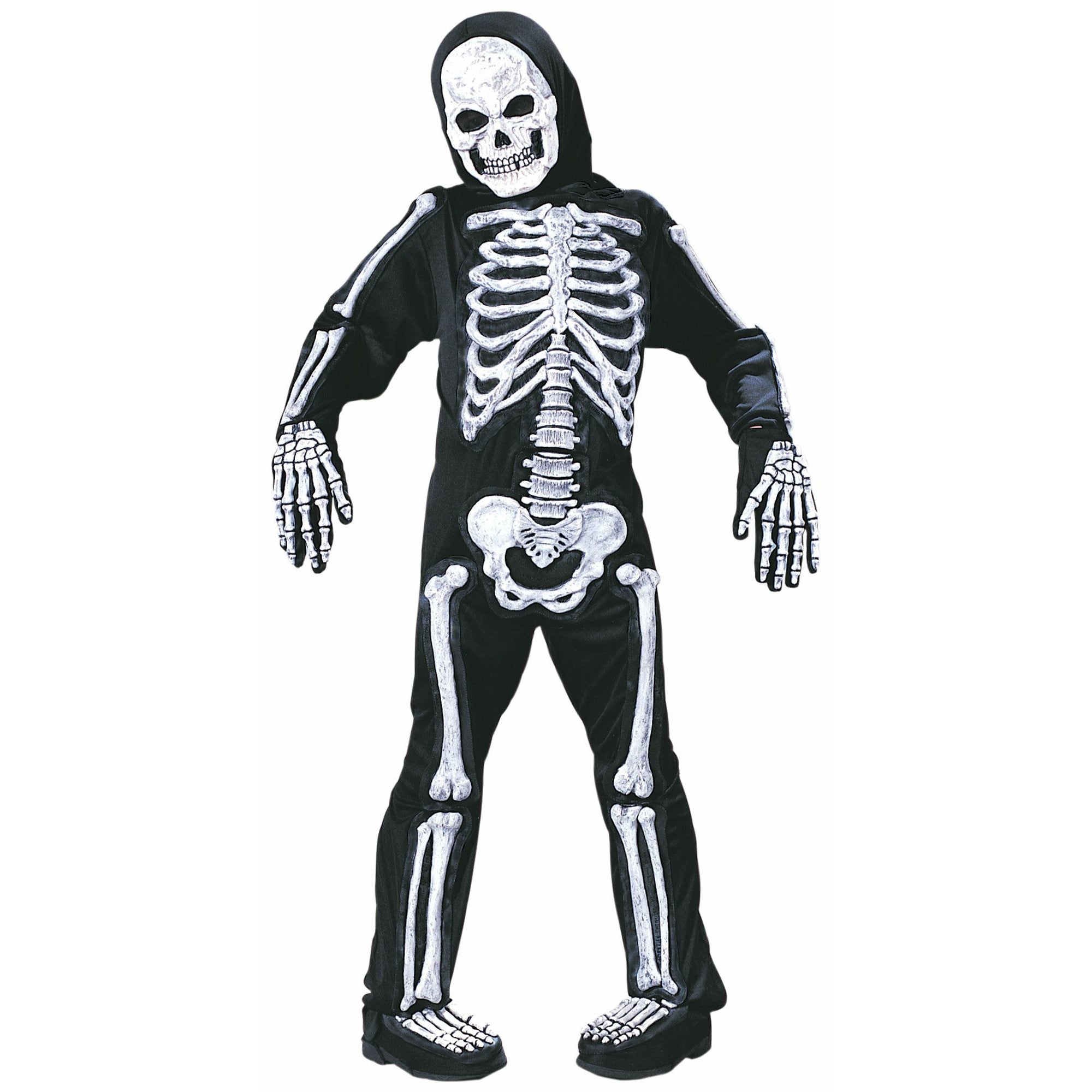 Med White only skelebones costume
