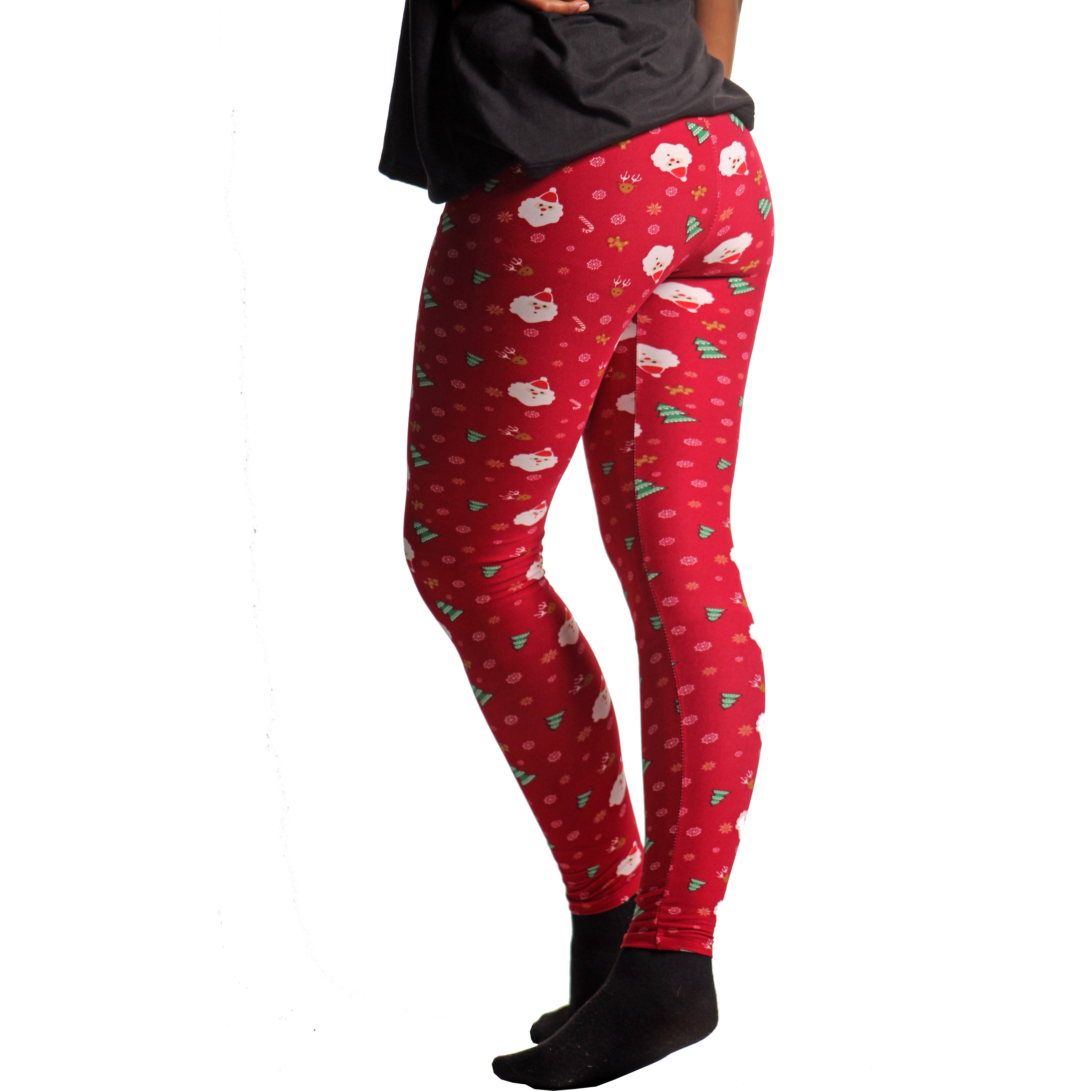 Pantalon Navideño de Papa Noel rojo