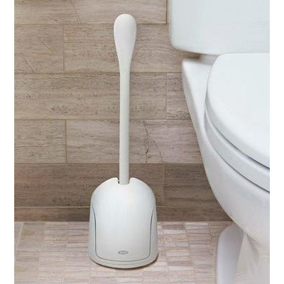 Compact Toilet Brush & Canister Beige