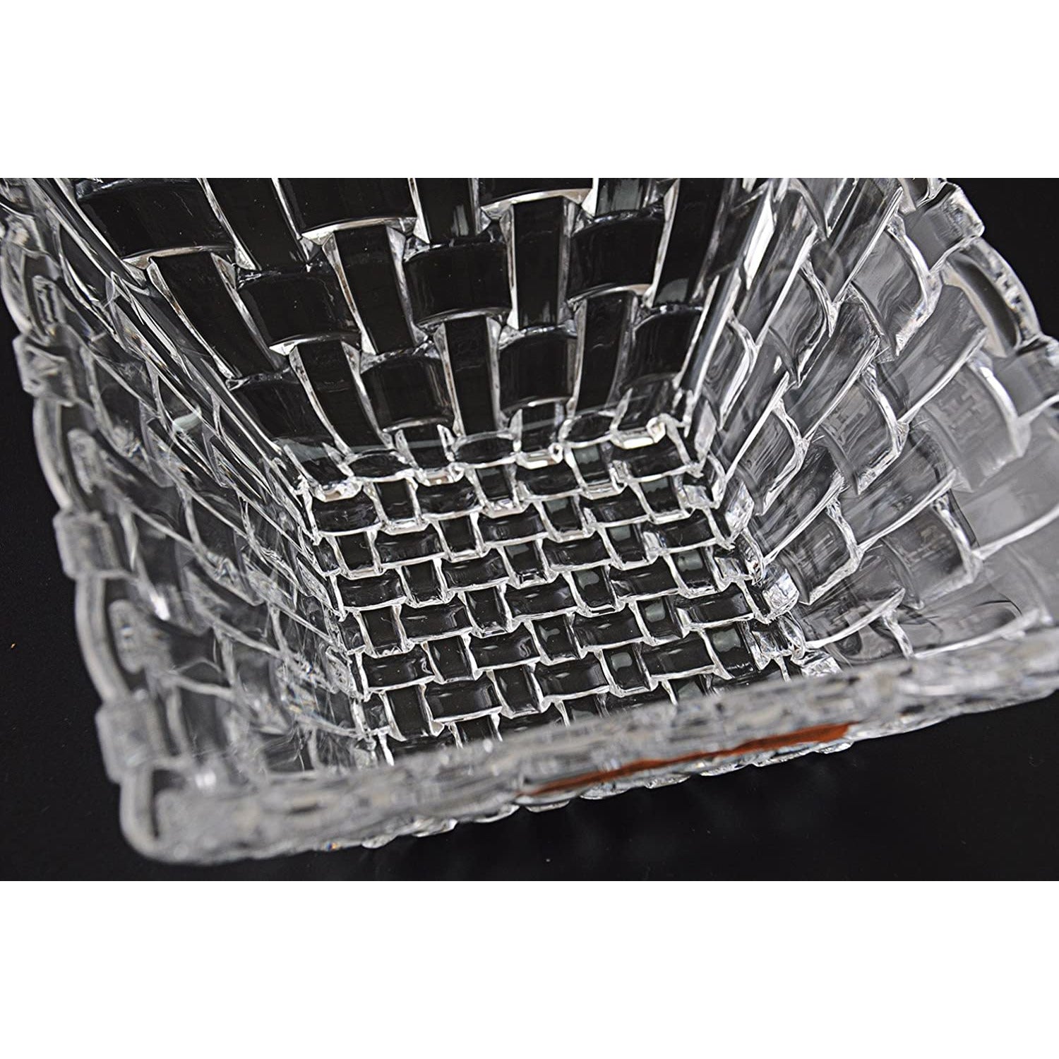 Bossa Nova Glass Plate and Square Serving Bowls Set of 3 Clear