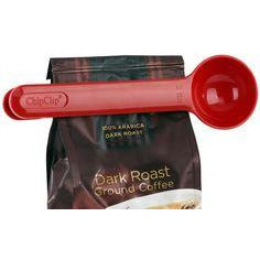Coffee Scoop Clip Red