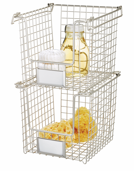 Satin Stackable Basket 8" x 10" x 7.75"