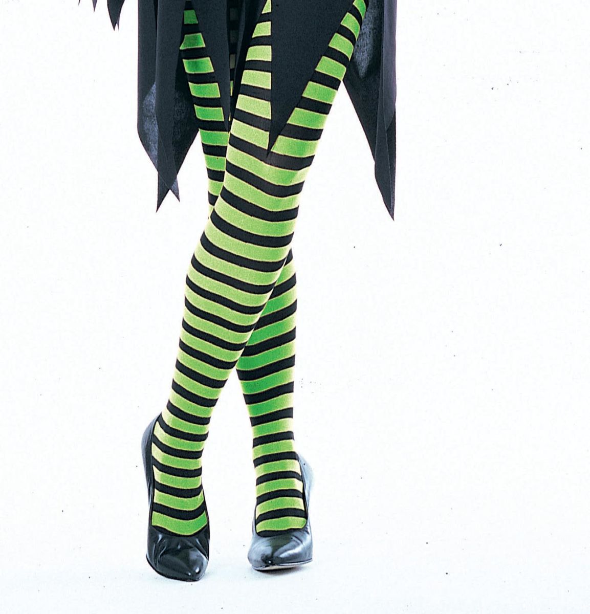 GREEN BLK STRIPED TIGHTS