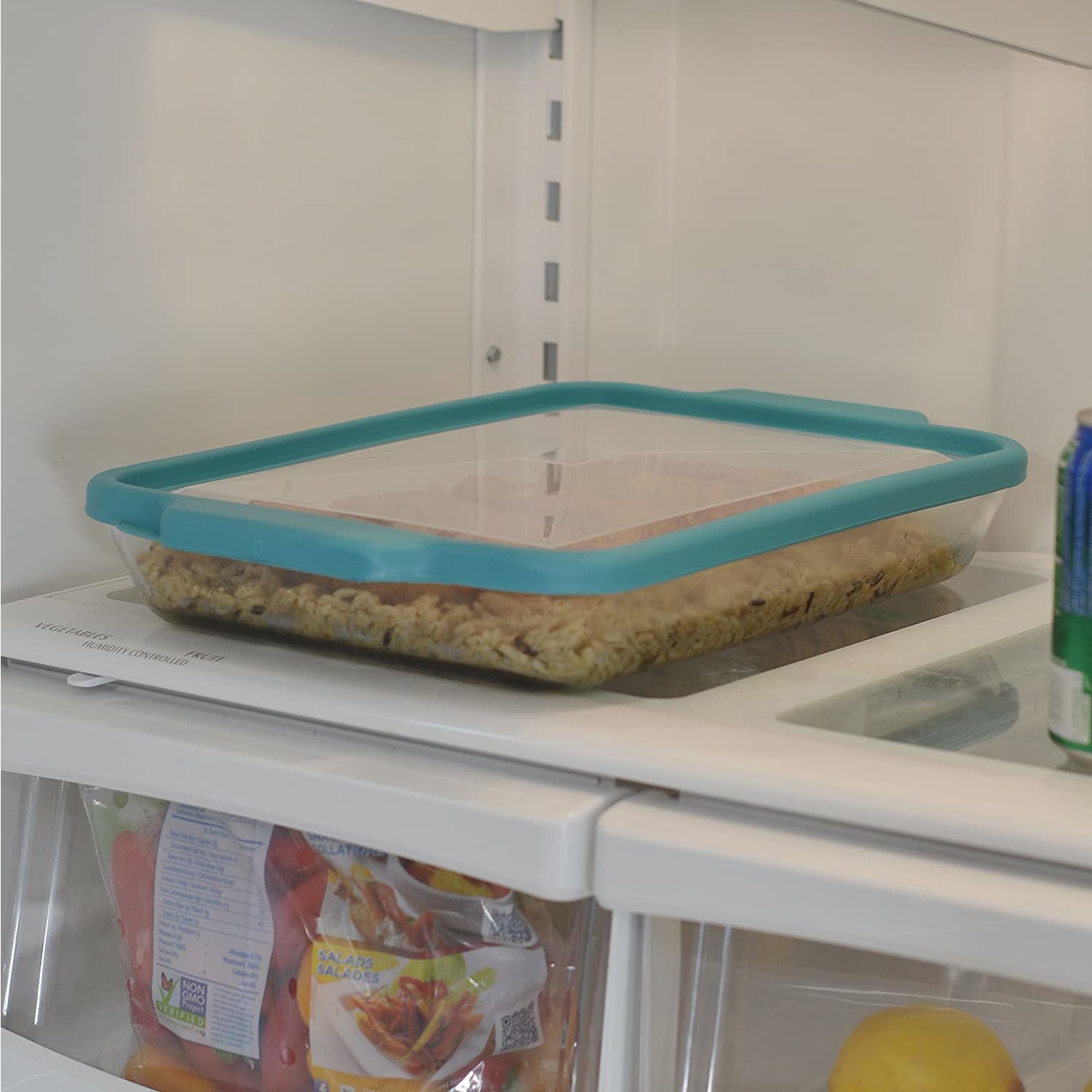 3QT BAKING DISH W / TEAL TRUEFIT LID