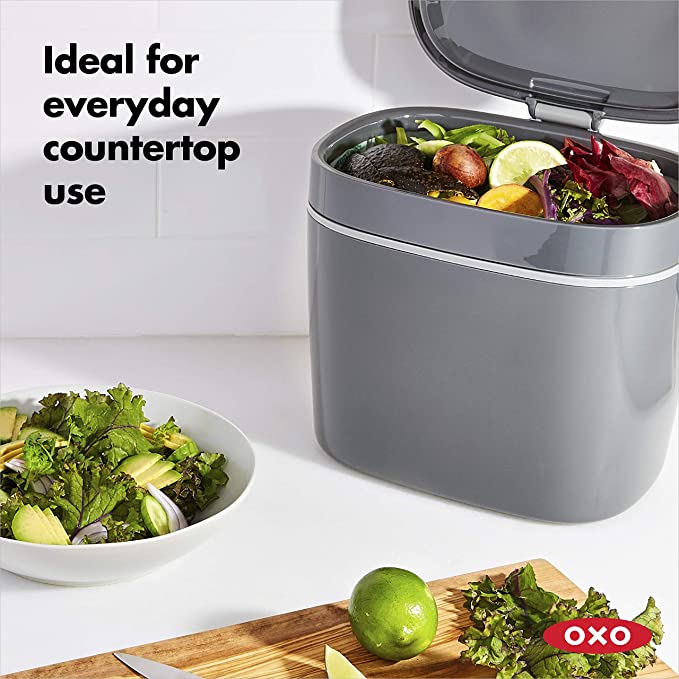 OXO GG EASY CLEAN COMPOST BIN CHARCOAL 0.75 GL / 2.83 L