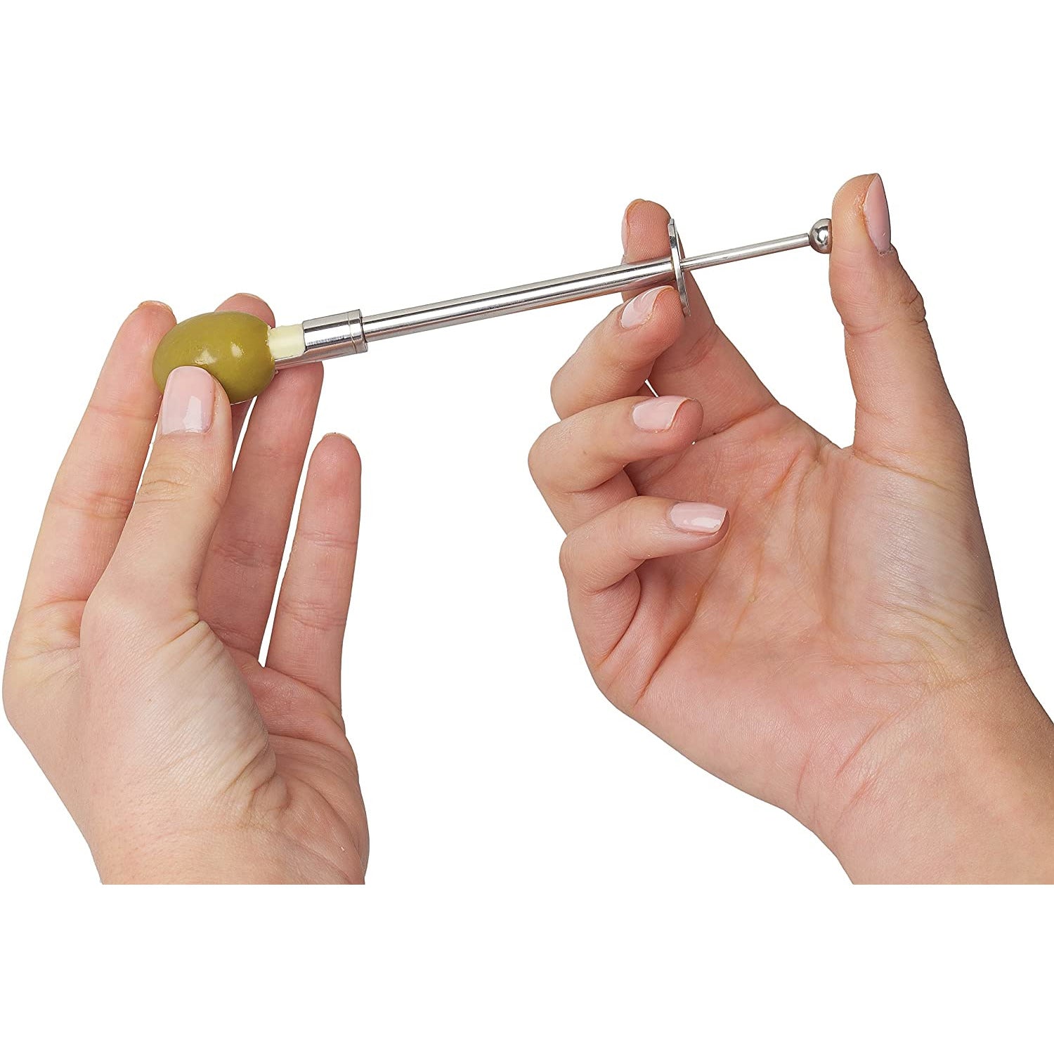 18/8 Stainless Steel Spring-Action Olive Stuffer
