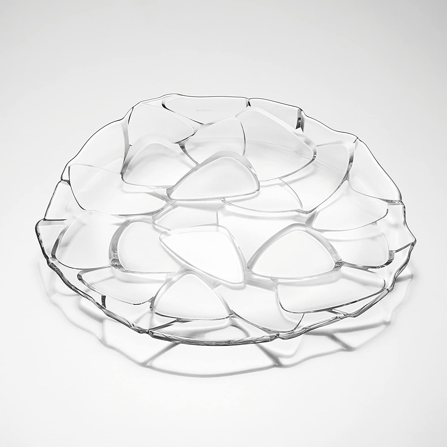 Glass Petals Charger Plate 12" Clear
