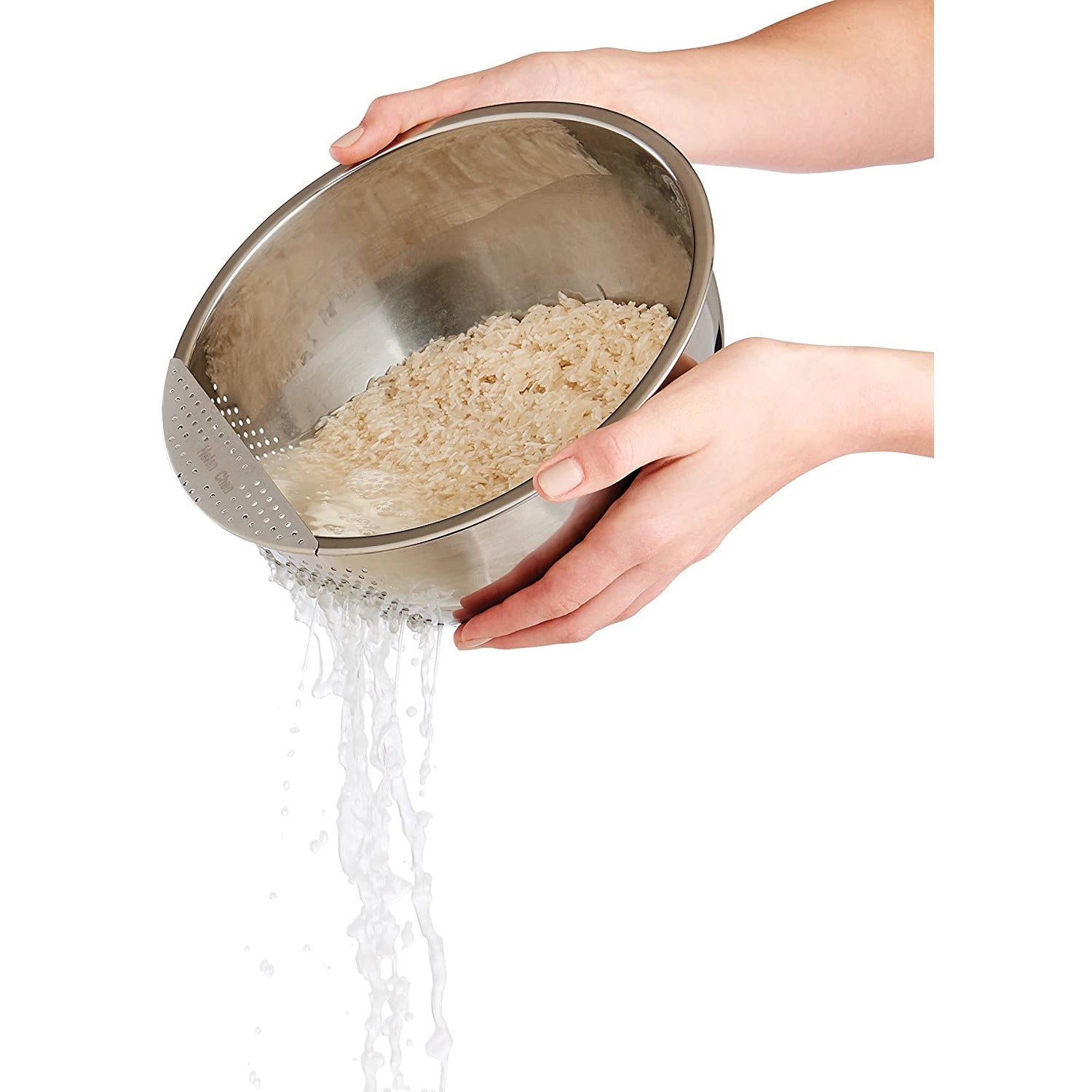 Rice Washing Bowl, 3-Quart Stainless Steel