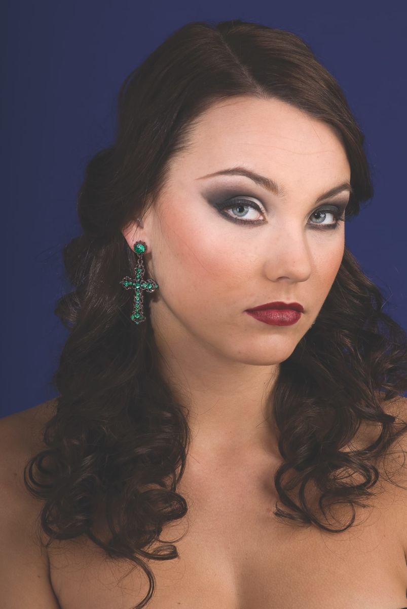CROSS RHINESTONE EARRINGS
