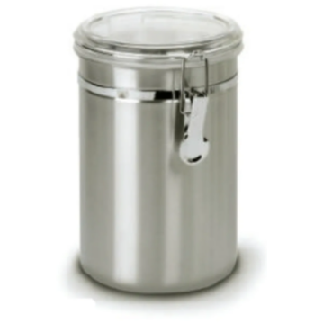 63Z SS & ACRYLIC CLAMP TOP CANISTER