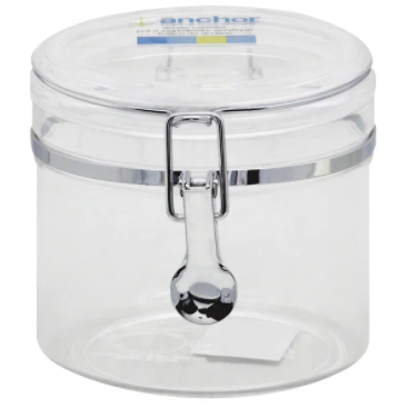 32 oz. Round Acrylic Canister with Clamp Top
