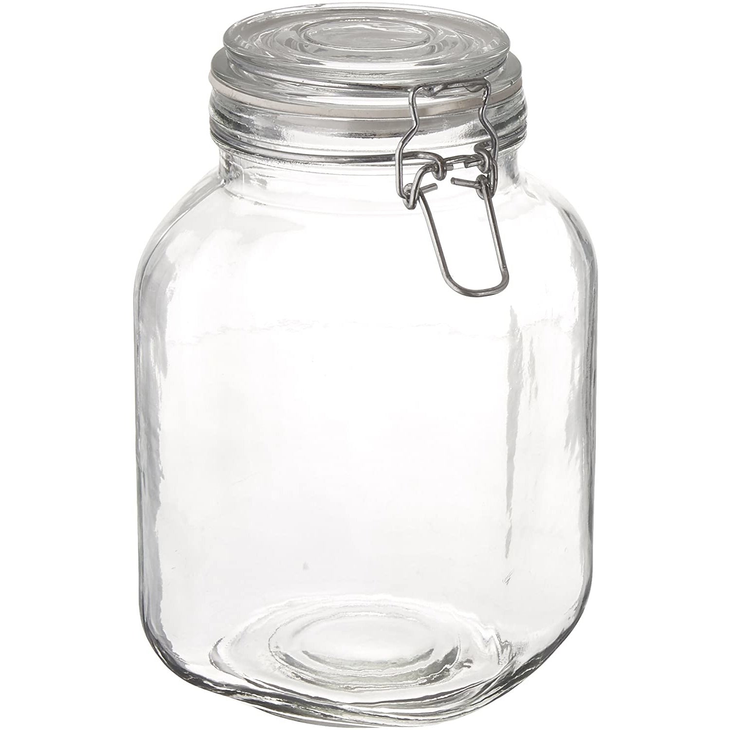 67.5 OZ /2L GLASS CANISTER W/ CLAMP TOP LID (4)