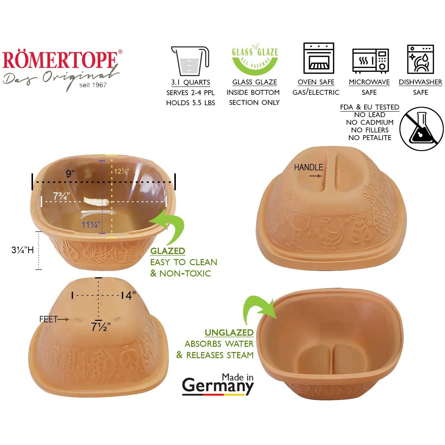 Glazed Clay Cooker