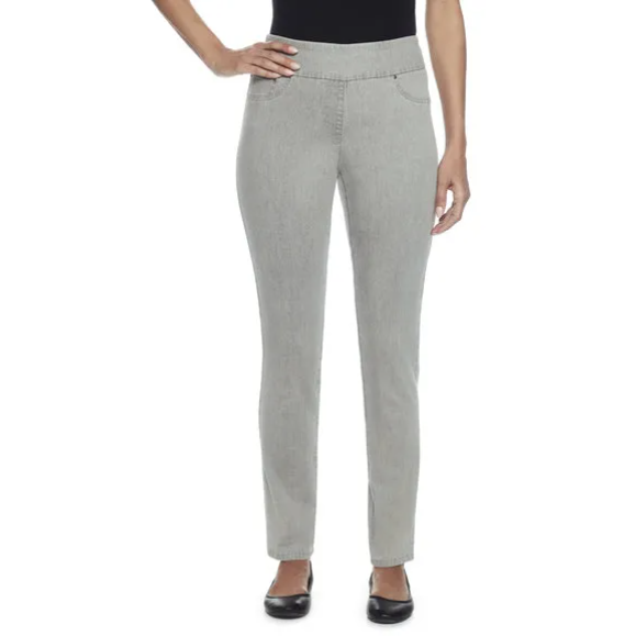 Plus Stretch Faux Pocket Jeans Dove Grey Ruby Rd X