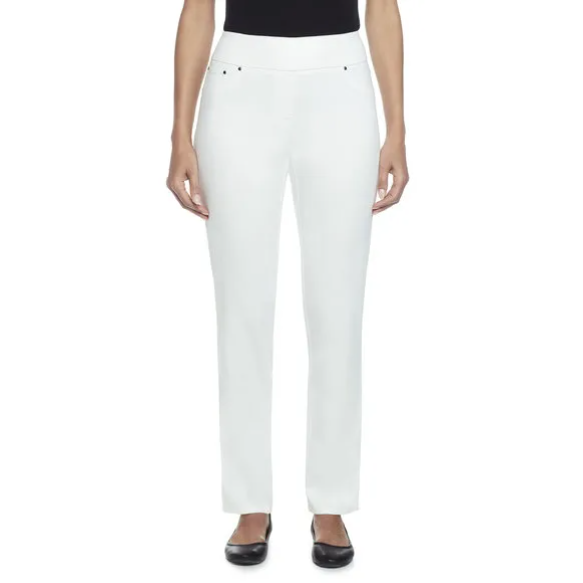 Plus Stretch Faux Pocket Jeans White Ruby Rd X