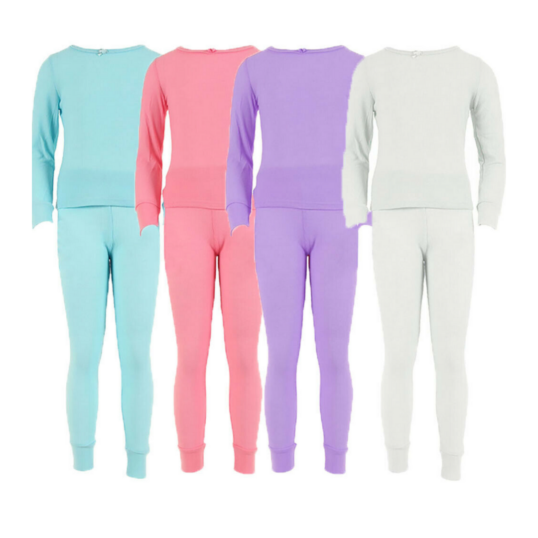 Girls Thermal 2 pc set Green