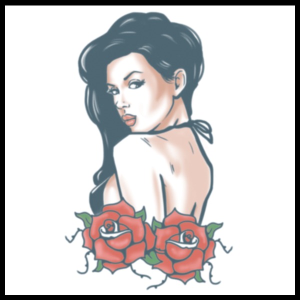 Tattoo Biker Rose pin up