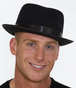 Black Razor Hat W/ Black Band