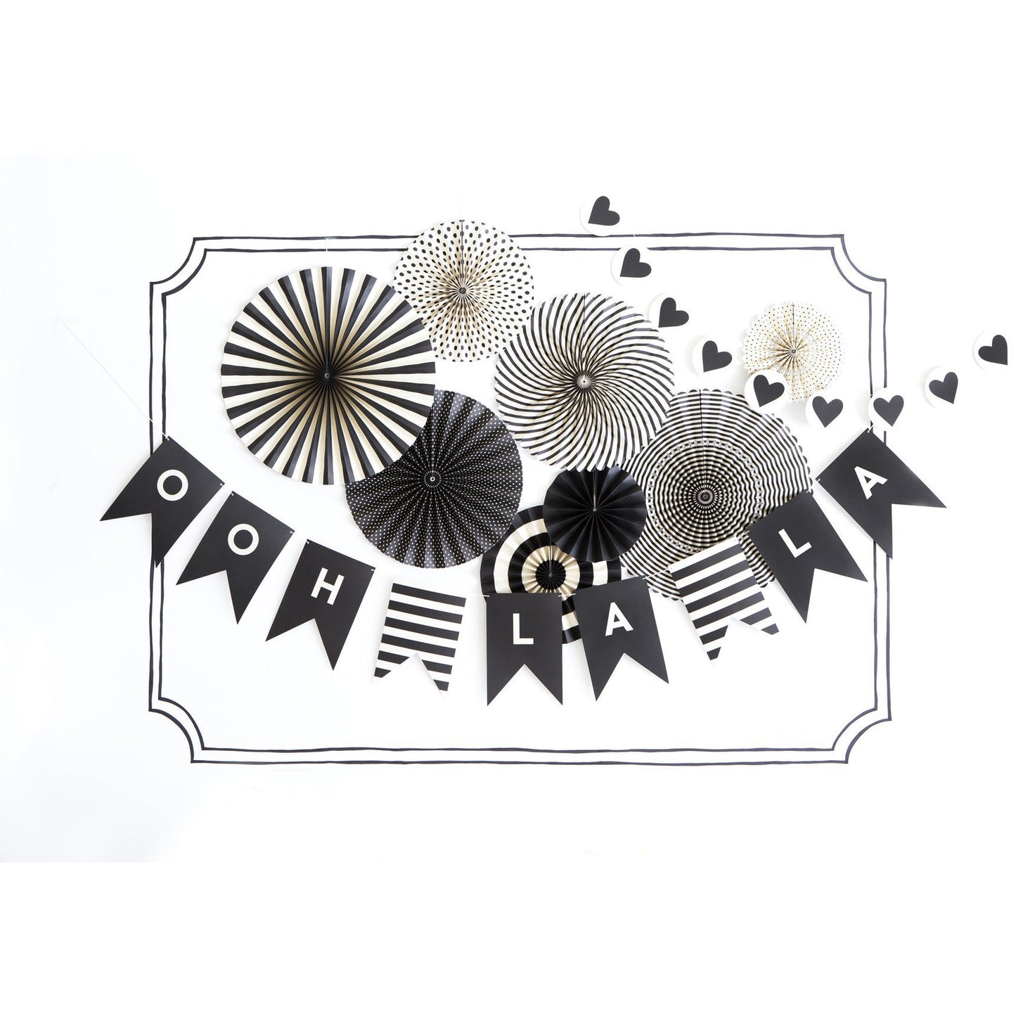 Black & Cream Party Fans
