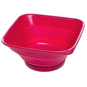 Collapsible Square Colander Red 3 Quart
