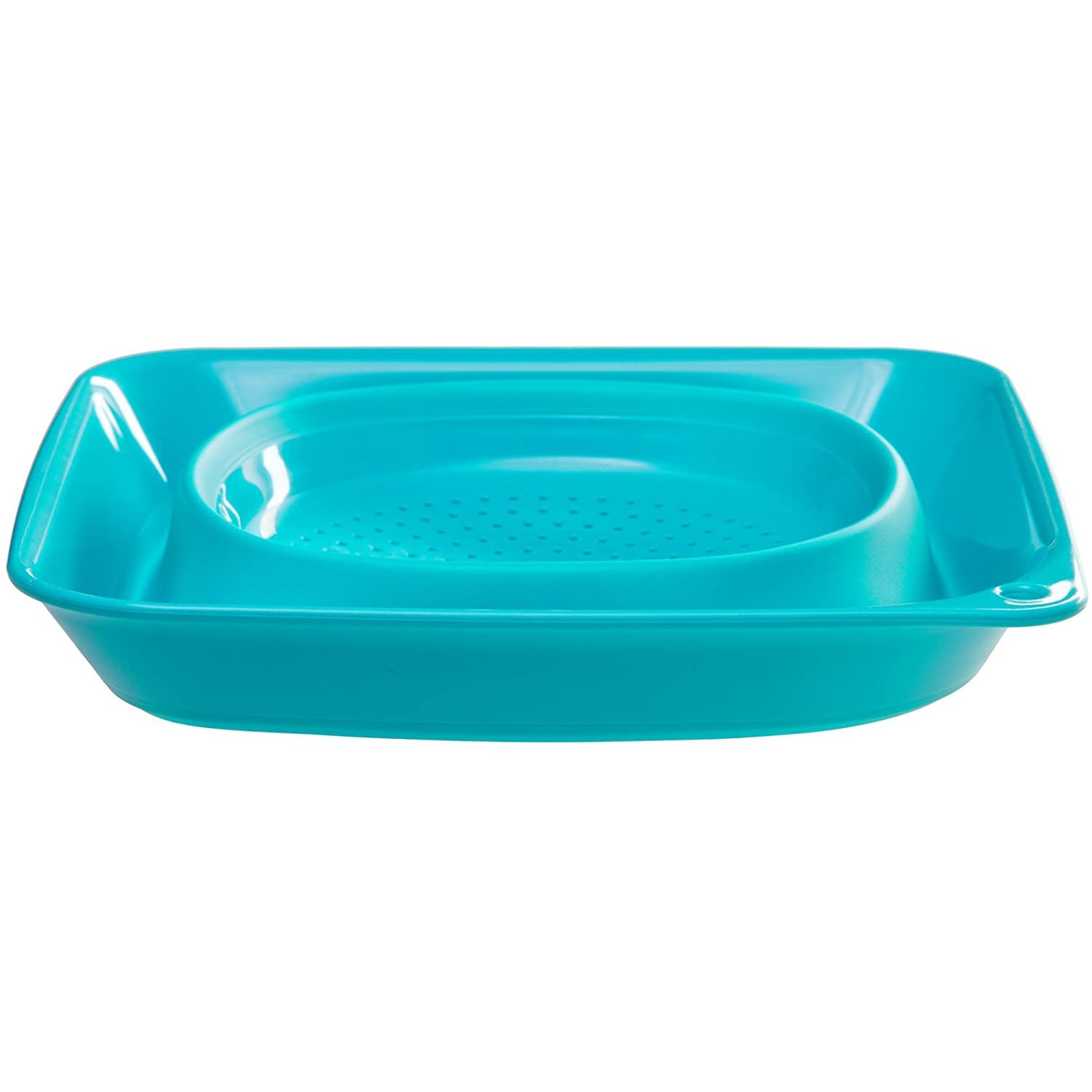Collapsible Square Colander Red 3 Quart
