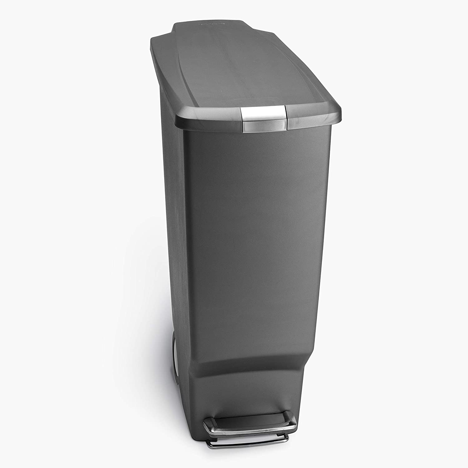 40 Litre Slim Step can Grey Plastic