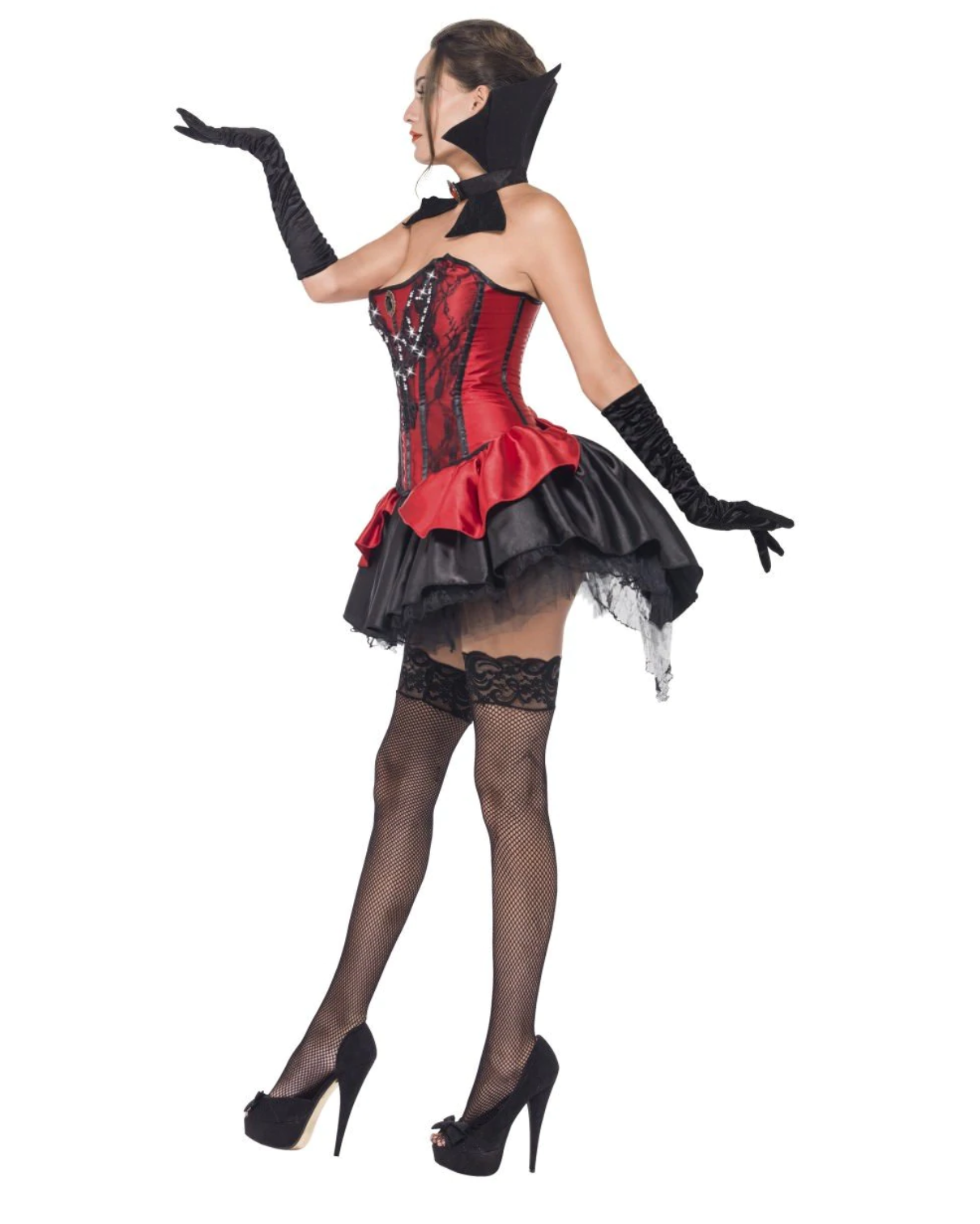 SEDUCTIVE VAMP COSTUME, RED & BLACK