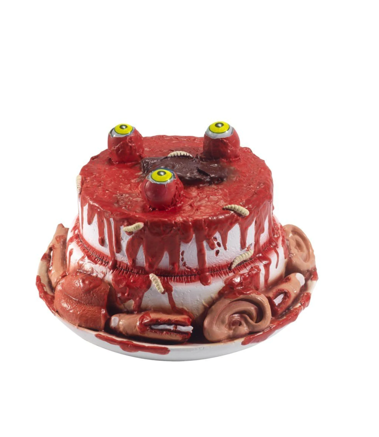LATEX GORY GOURMET ZOMBIE CAKE PROP,RED