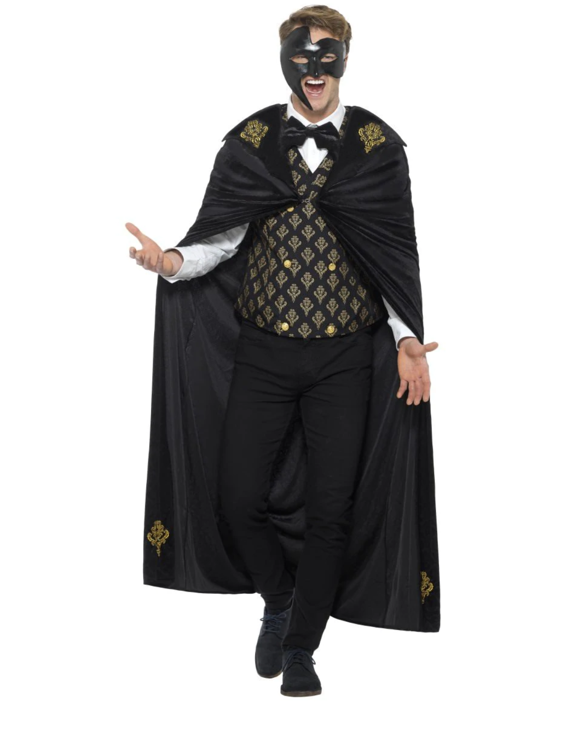 DELUXE PHANTON COSTUME, BLACK & GOLD