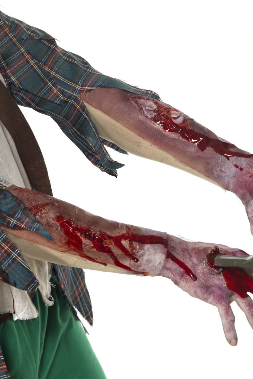 ONE LATEX SLEEVE WITH SCAR EFECT, FLESH