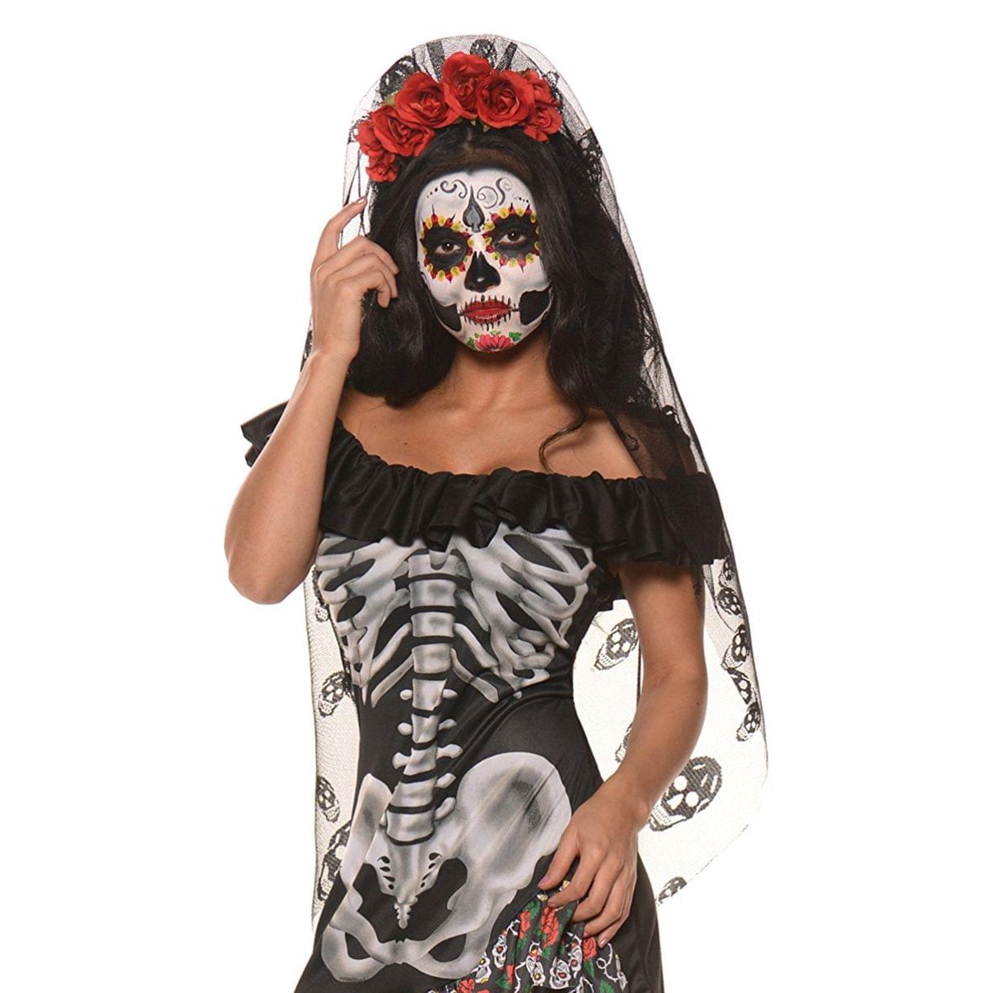 Día de los Muertos - Mantia (One Size) Headband W/ Veil
