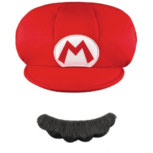 MARIO CHILD HAT & MUSTACHE