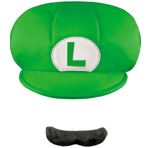 LUIGI CHILD HAT & MUSTACHE