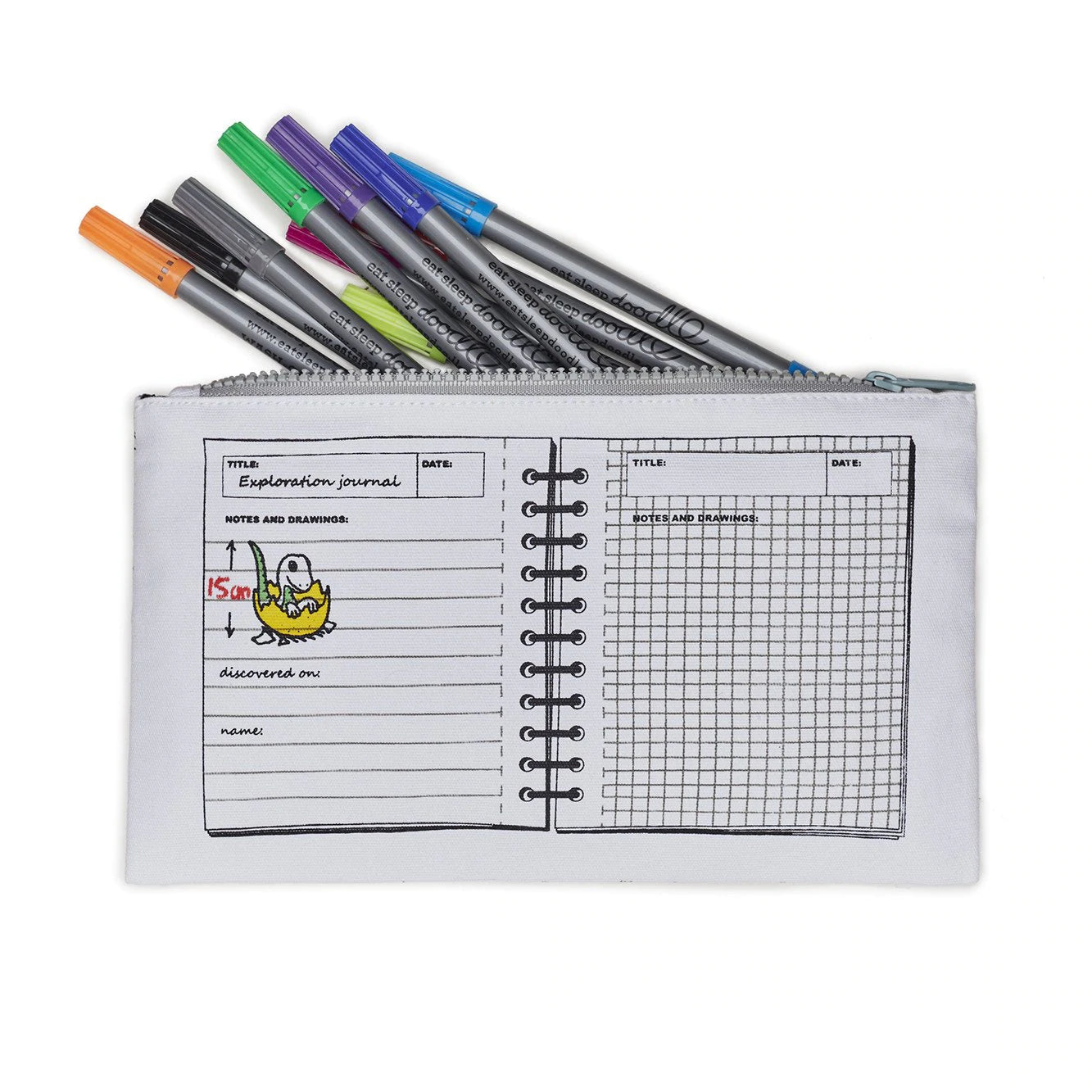The doodle pencilcase-Dinosaur