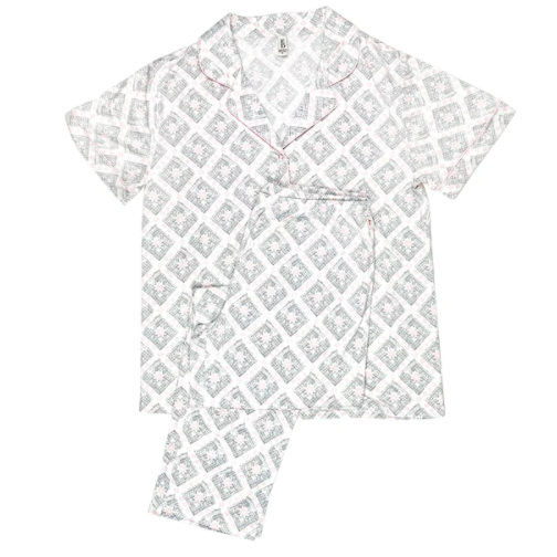NOTCH COLLAR PJ SET IVORY