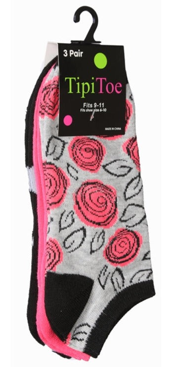 Women's 3 Pair Ankle Socks