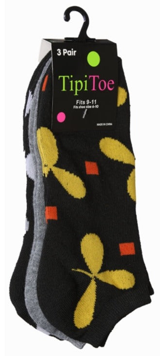 Women's 3 Pair Ankle Socks