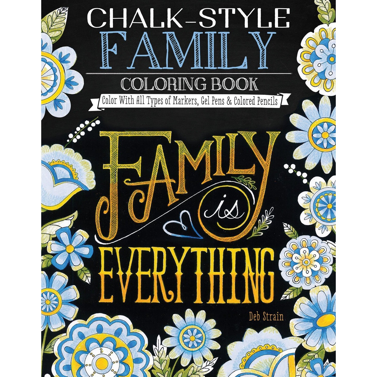COLORING BOOK CHALK STYLE FAMILY