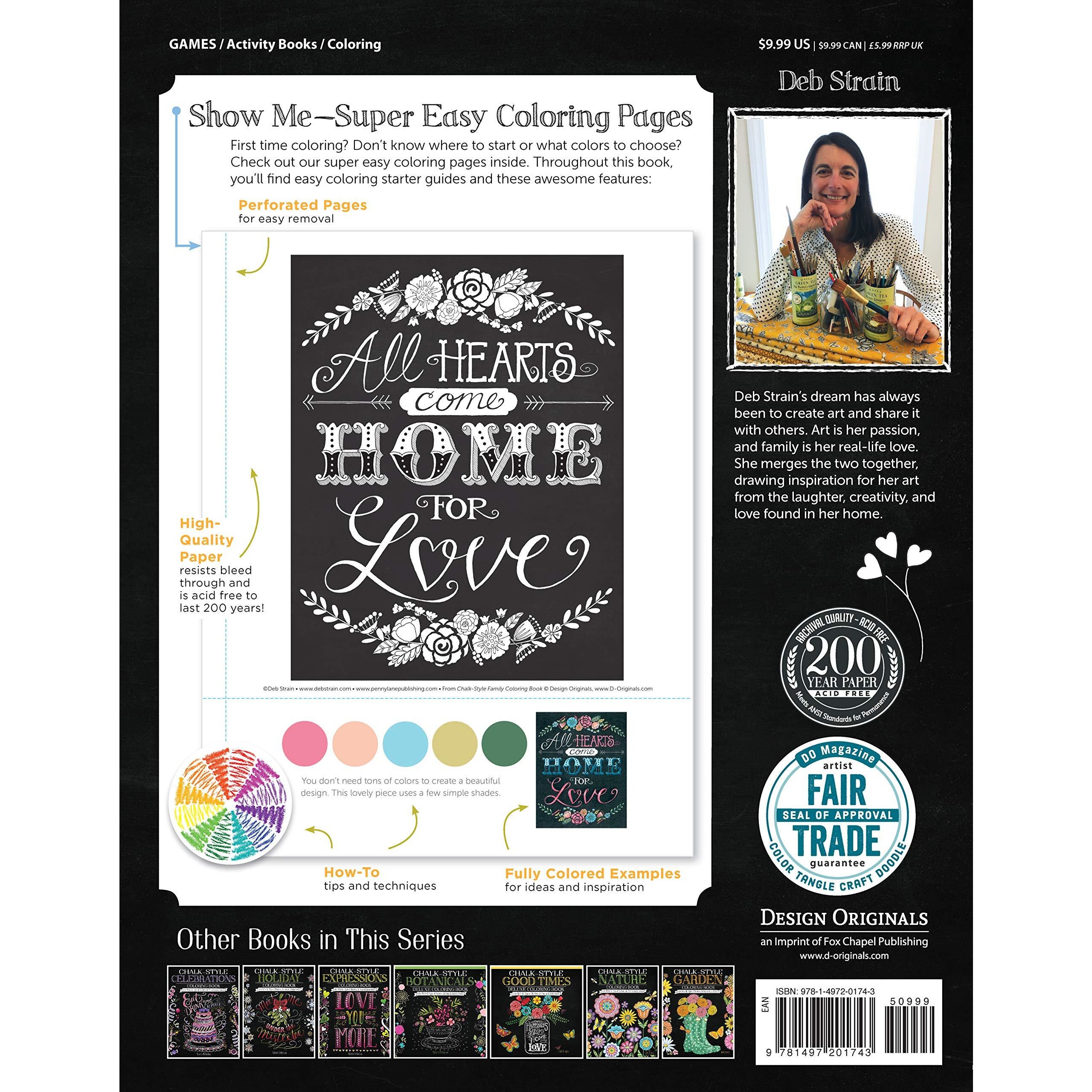 COLORING BOOK CHALK STYLE FAMILY