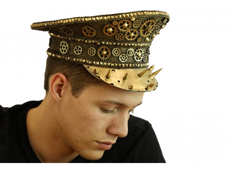 Hat- Steampunk fisherman gold hat