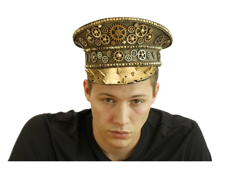 Hat- Steampunk fisherman gold hat