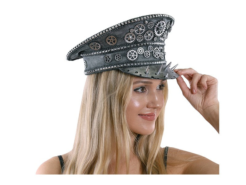 Hat- Steampunk fisherman silver hat